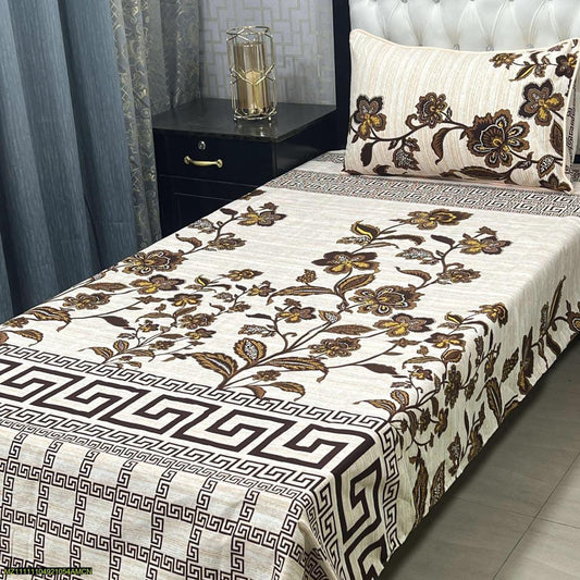 Crystal Cotton Printed Single Bedsheet (2PC) SB07