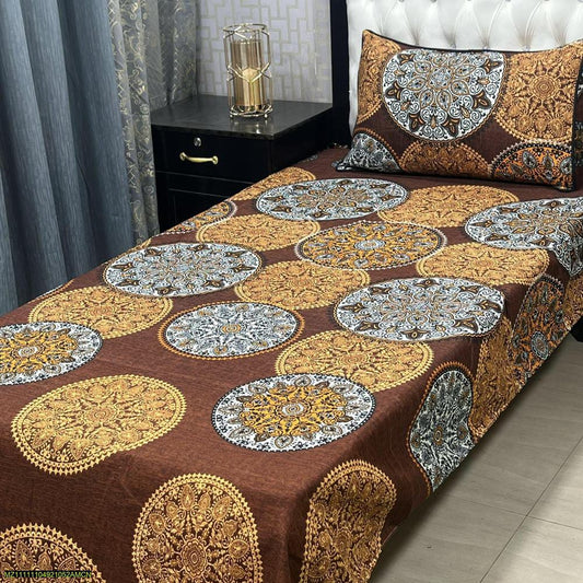 Crystal Cotton Printed Single Bedsheet (2PC) SB05