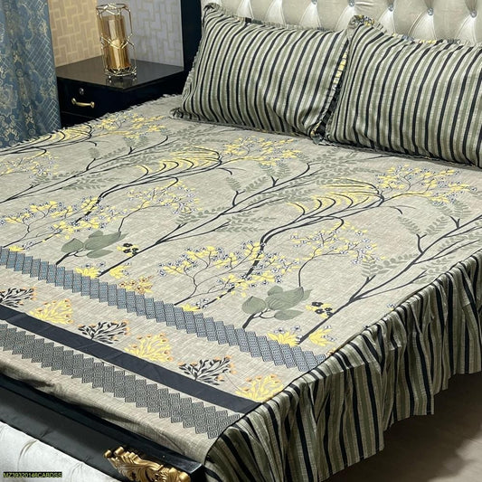 Cotton Salonica Printed Double Bedsheet KS04