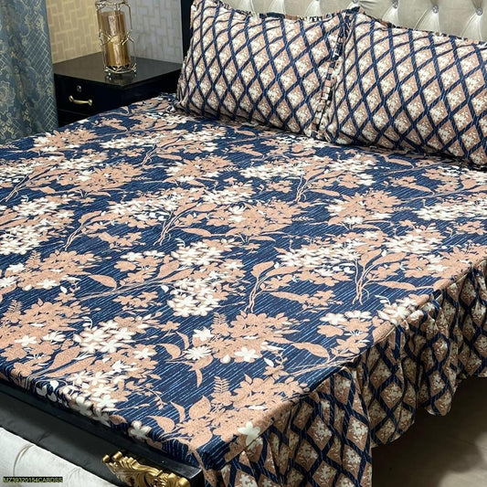 Cotton Salonica Printed Double Bedsheet KS13