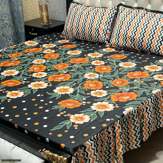 Cotton Salonica Printed Double Bedsheet KS14