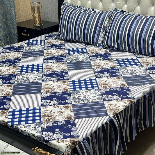 Cotton Salonica Printed Double Bedsheet KS18