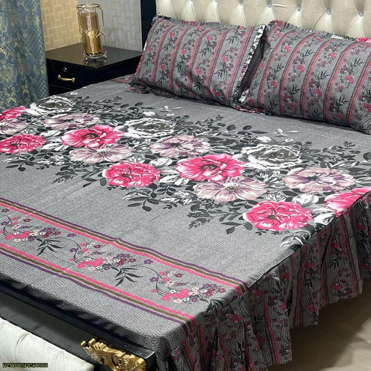 Cotton Salonica Printed Double Bedsheet KS02