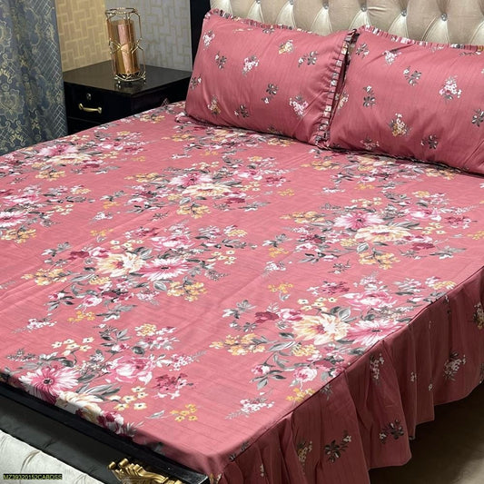 Cotton Salonica Printed Double Bedsheet KS11