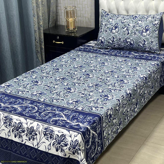 Crystal Cotton Printed Single Bedsheet (2PC) SB21