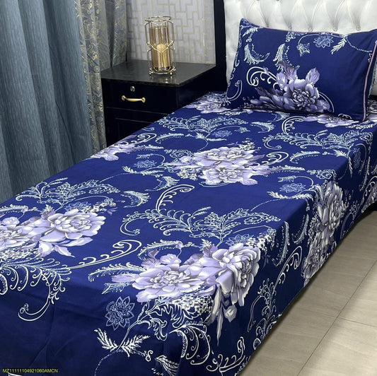 Crystal Cotton Printed Single Bedsheet (2PC) SB13