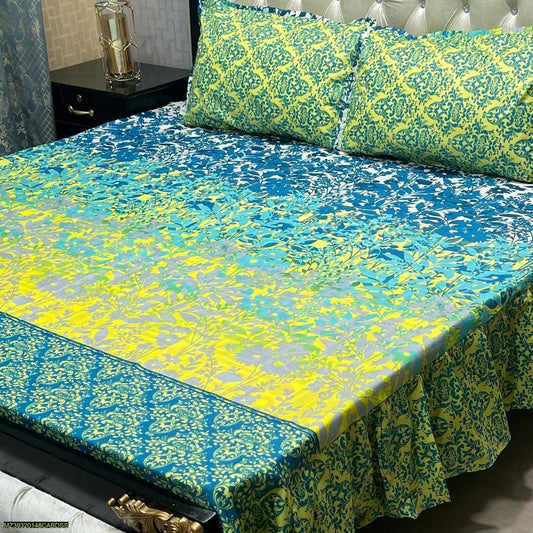 Cotton Salonica Printed Double Bedsheet KS06