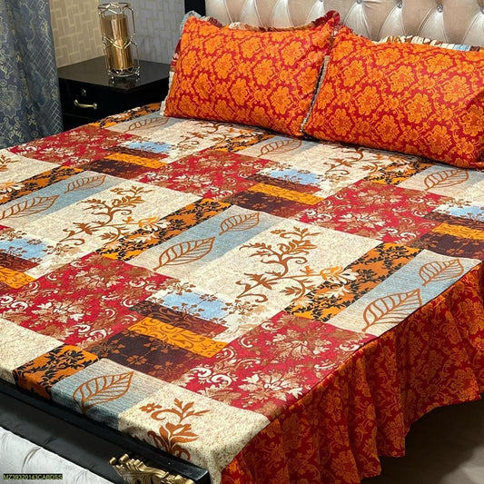 Cotton Salonica Printed Double Bedsheet KS08