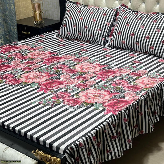 Cotton Salonica Printed Double Bedsheet KS10